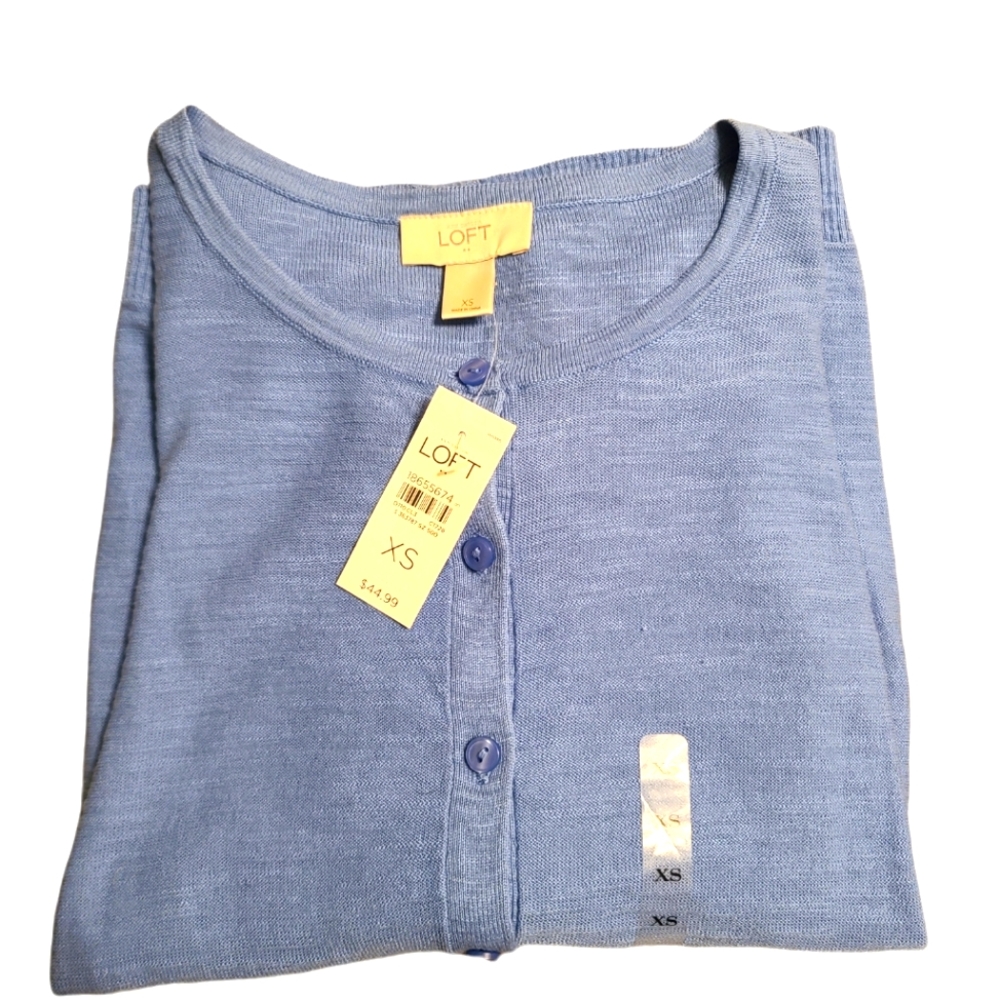 LOFT cardigan blue NWT  XS